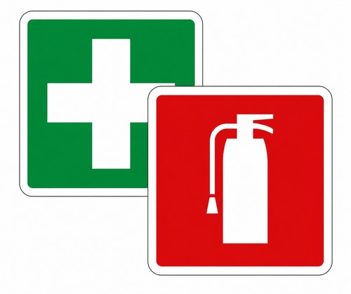 Fire extinguisher first - fire,